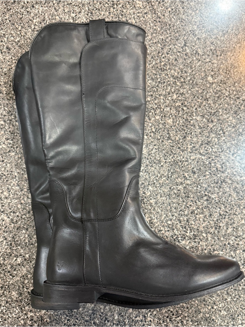 Frye Classic Women's Tall Black Leather Riding Boots Pull on NWOT